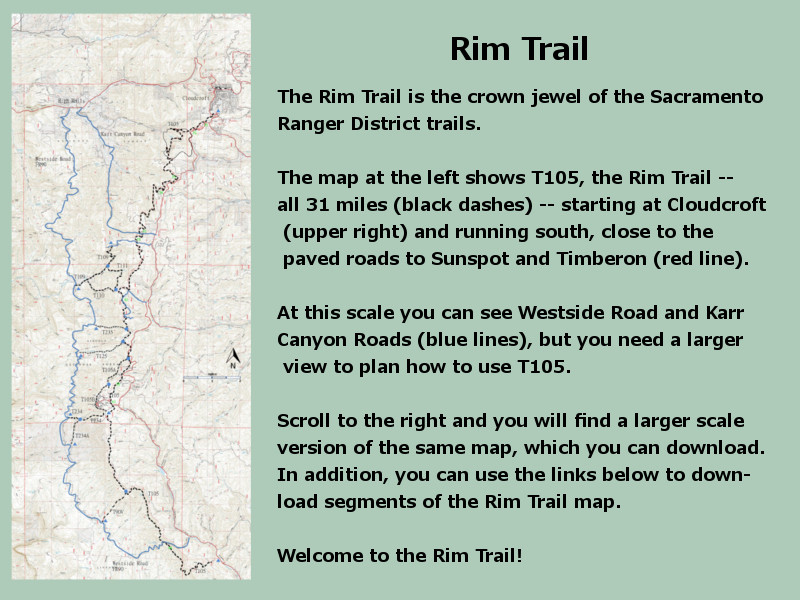Rim Trail Message